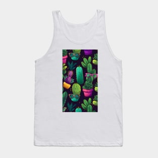 Cactus man gift art design Tank Top